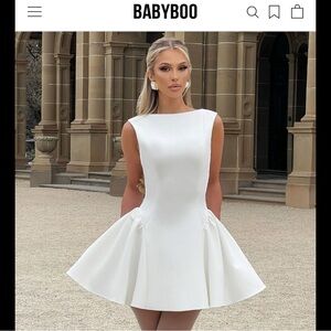 Babyboo White Sleeveless Mini Dress